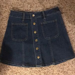 Button Jean Skirt (Altar’d State)